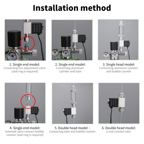 Electrovanne CO2 Aquarium 12V - Simple/Doublé Système 1