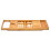Expandable Bamboo Bathtub Tray Wood Bath Tray with 3