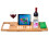 Expandable Bamboo Bathtub Tray Wood Bath Tray with 2