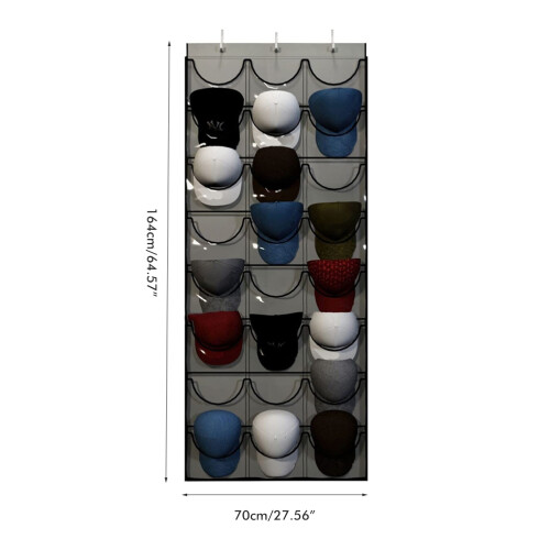 24 Pockets Hat Rack for Baseball Hat Organizer 1