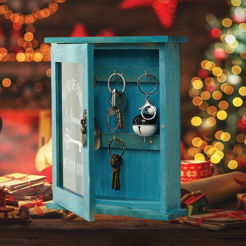 Key Organizer Wooden Key Cabinet Wall Box 1