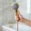 Gold Shower Handset 6 Mode Function Large Head Easy Clean Nozzles 2