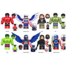 (8PCS Superhero - A) 24PCS Superhero Captain America Hulk FALCON Minifigures Building Blocks Fit Lego Kid Toys