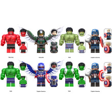 (8PCS Superhero - B) 24PCS Superhero Captain America Hulk FALCON Minifigures Building Blocks Fit Lego Kid Toys