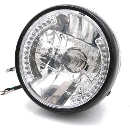 7-Zoll-Motorradscheinwerfer mit LED-Projektor, Frontblinker und Montagehalterung 1