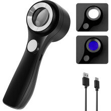 60X Jeweler Loupe, USB Rechargeable Coin Magnifier with Scale