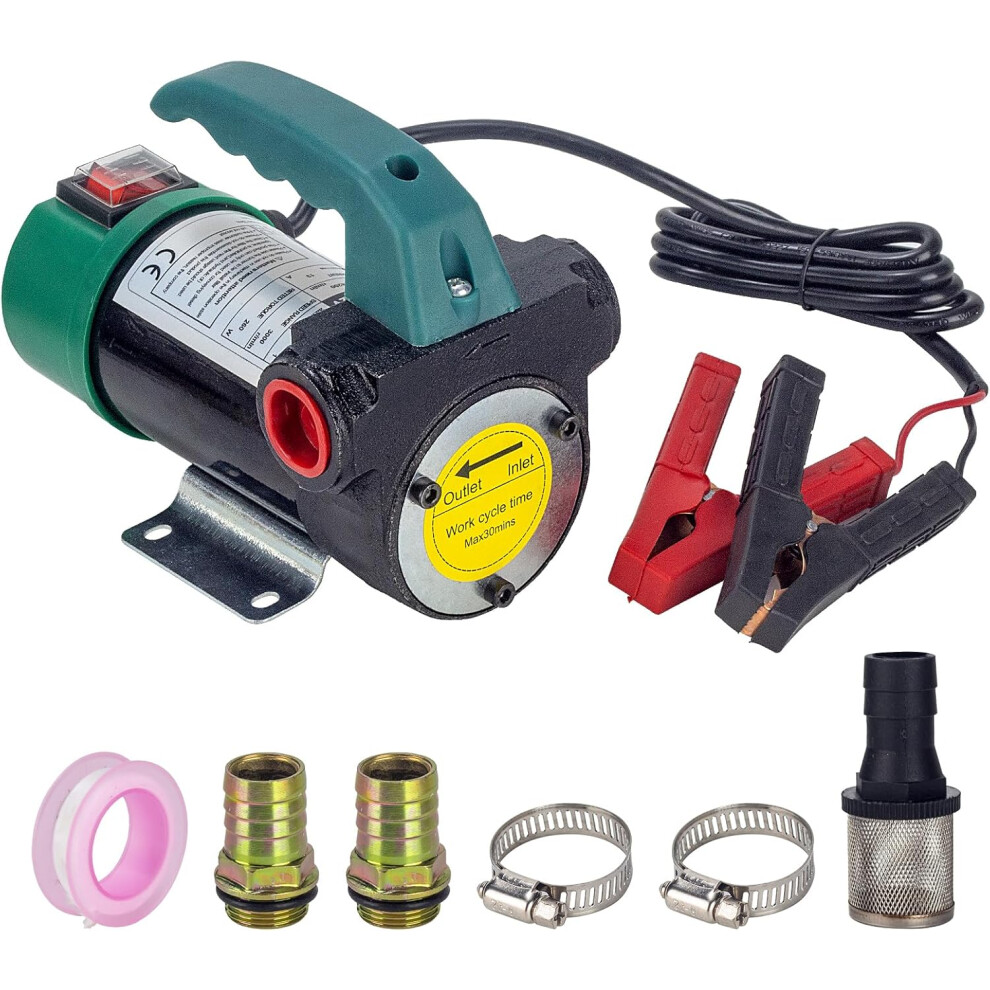 12V 260W Diesel Transfer Pump Electric Fuel Transfer Pump 45L/Min Oil Extractor Pump Oil Suction Pump With Copper Moto 768872744087