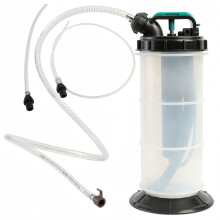 Pompe d'extraction de fluide manuelle 5,3 L, outil d'évacuation des fluides avec 6 tubes pour vidange moteur et transmission