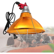 Heat Lamp for Chicks, Infrared Heat Lamp with 150W Bulb, Heater Heating Chicken Coop, Adjustable Temperature 2 Gears