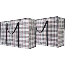 2er-Pack extra große, robuste Wäschesäcke, zufällige Farbe, wiederverwendbare Jumbo-Einkaufstaschen (90 x 60 x 25 cm), faltbar