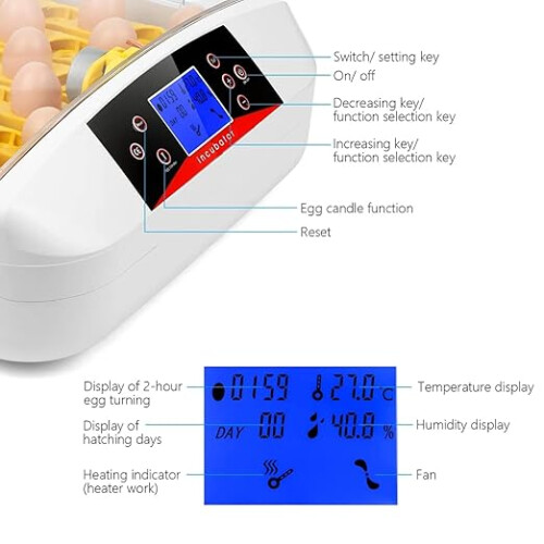 Incubator Egg Automatic Incubator Brooding Machine Chicken Incubator Home Incubator Controller Farm Egg Incubator 41 Eggs 1