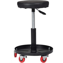 Workshop Stool 59 * 38cm Adjustable Mechanic's Seat Professional Hydraulic Shop Seat Pneumatic Chair with Tool Tray Lifting