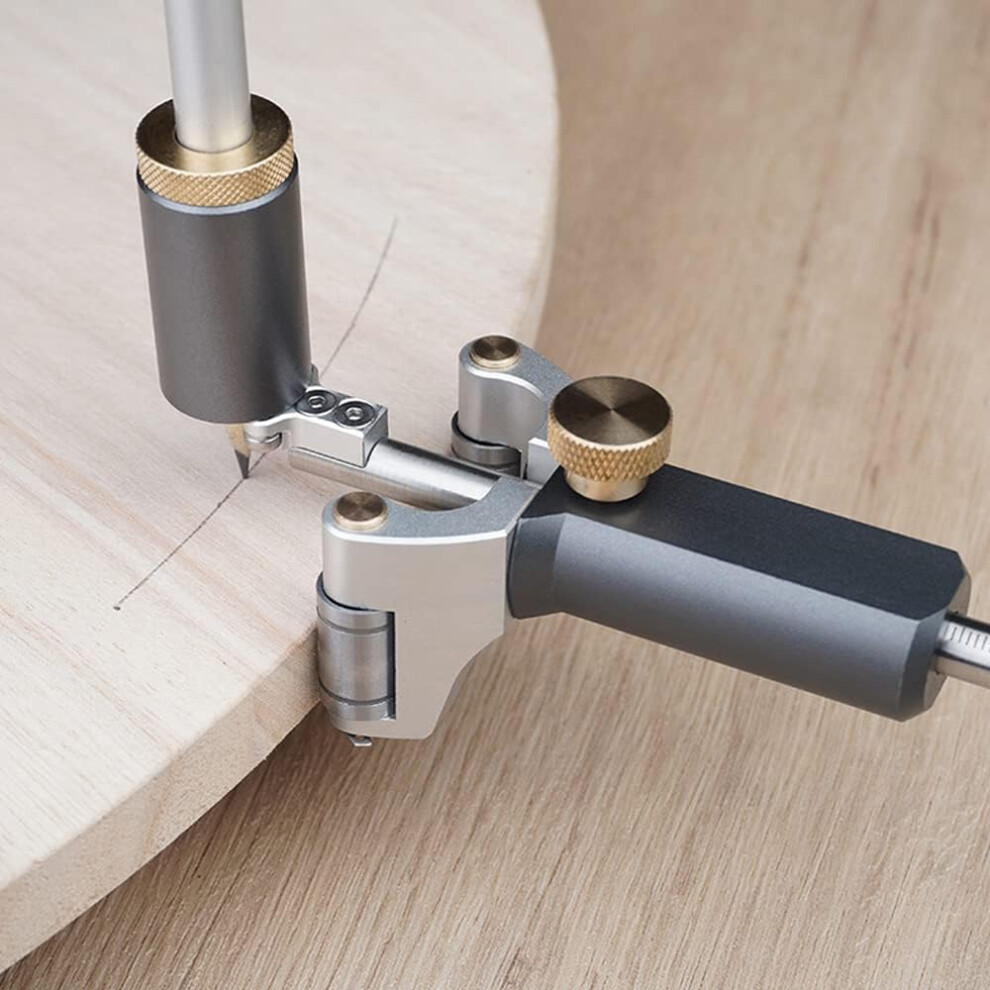 Wood Scribe Tool, Weytoll Woodworking Linear Arc Dual-Purpose Scriber Ruler, Parallel Line Drawing Tool, Measuring Gauge 768872732480