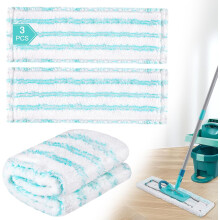 Lot de 3 housses de rechange pour balai Leifheit Profi XL Micro Duo / Profi XL Cotton Plus, compatibles avec tous les manches de balai, éliminent