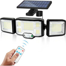 Outdoor Solar Wall Light Led Lamp 3 Heads 192 Leds Detector