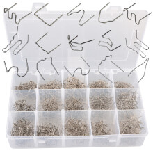 Kit de réparation de pare-chocs de voiture pour machine à souder plastique, 800 pièces, 6 types de clips.