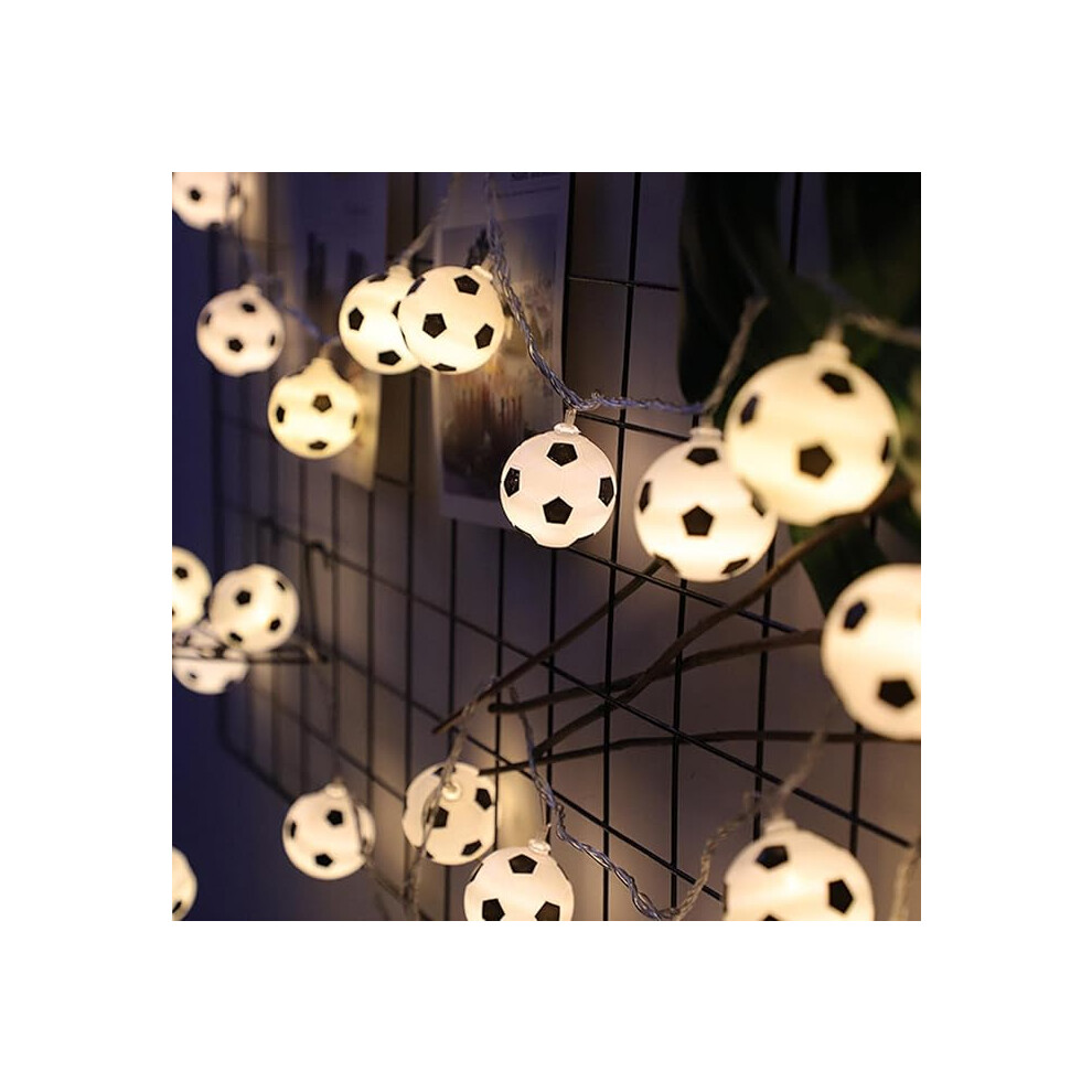 LED Football String Light - String Lights Football Shaped with 20 LEDs - 3m Football Theme Party Lights Christmas Birthday Gifts, USB Operated-image-OPC-PJT8QX6-NEW
