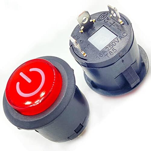 Children Electric Stroller Car Motorcycle Start Switch One-Button Start Round 1