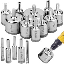 15-delige tegelgatenfreesset, diamantkernboor, diamantgatenzaag voor glas, tegels, porselein, marmer en graniet - 6 mm tot 50 mm