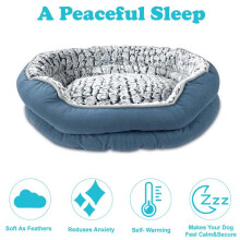(Default) Crystals Luxury Washable Pet Bed with Soft Cushion for Dogs and Cats