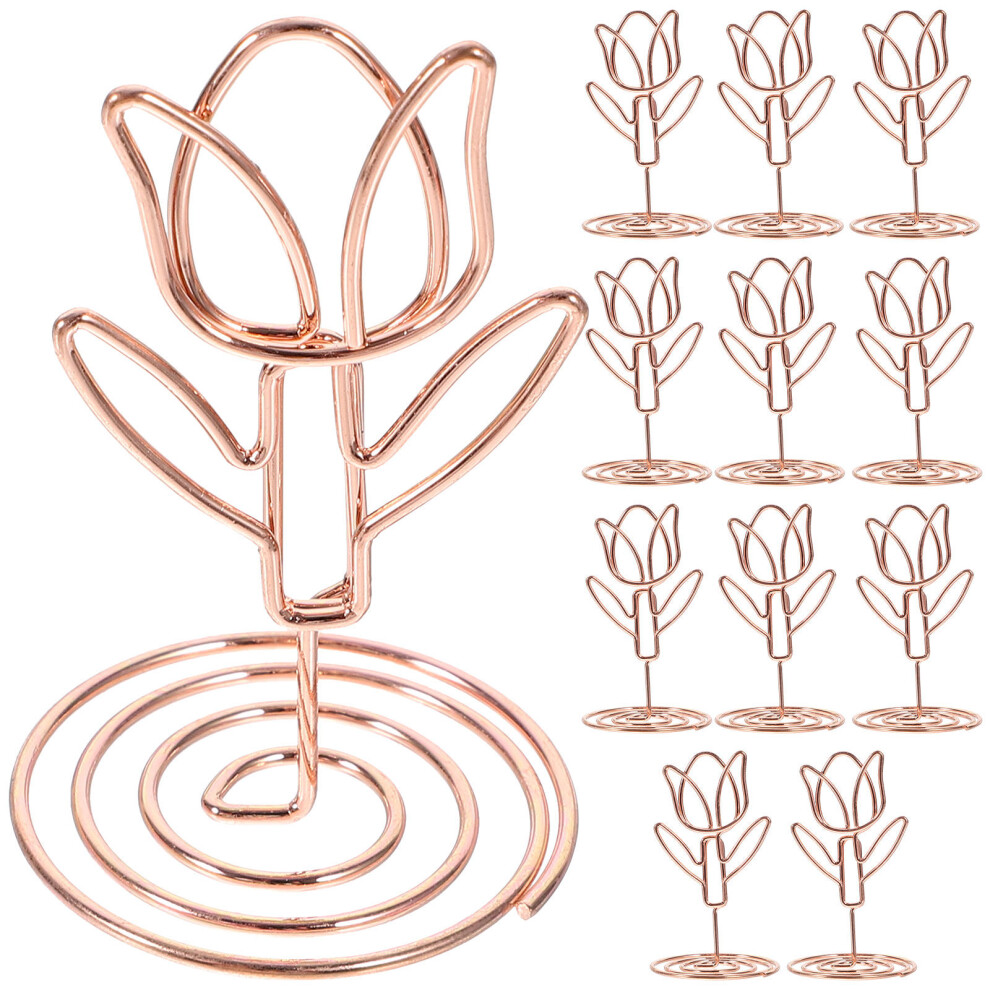 10 Pcs Tulip Note Holder Sign Wedding Seating Cards Tabs Banquet-image-OPC-PJT9F9H-NEW