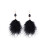 1 Pair Long Earrings Plush Earrings Black 1
