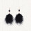 1 Pair Long Earrings Plush Earrings Black 7