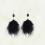 1 Pair Long Earrings Plush Earrings Black 9