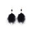 1 Pair Long Earrings Plush Earrings Black 2