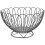 Decorative Fruit Basket For Kitchen Black Wire 1pack 3