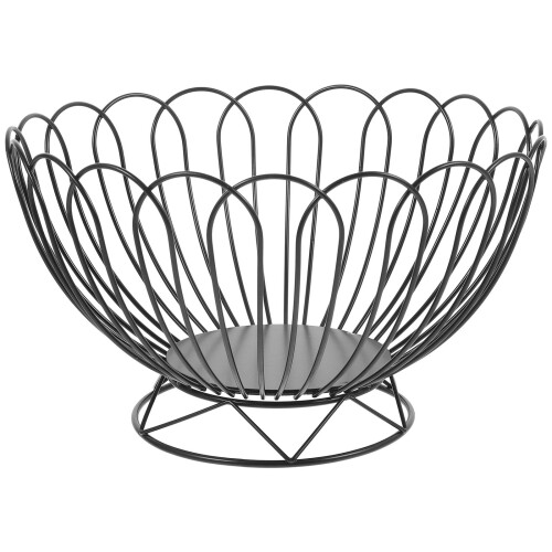Decorative Fruit Basket For Kitchen Black Wire 1pack 2
