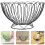 Decorative Fruit Basket For Kitchen Black Wire 1pack 2