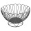 Decorative Fruit Basket For Kitchen Black Wire 1pack 5