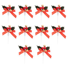 10pcs Christmas Cake Decorations Food Picks Cake Topper