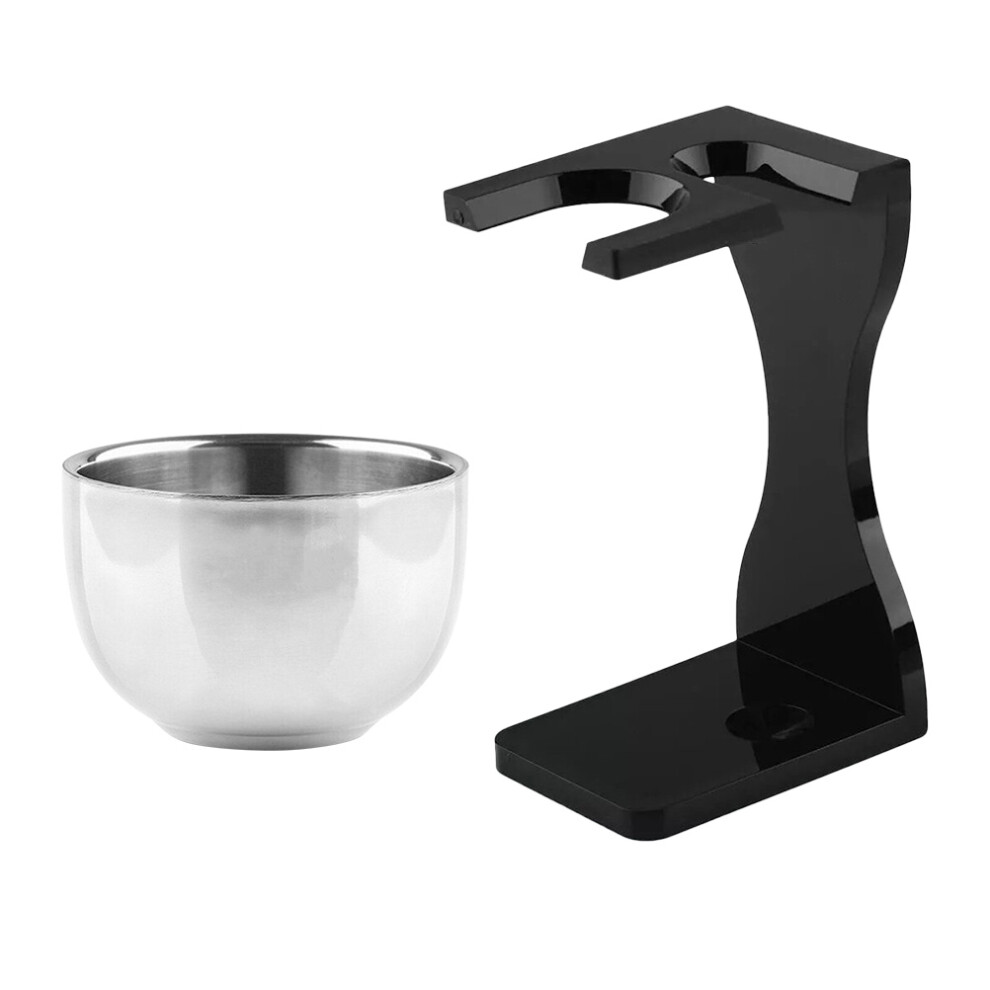 Ohphcall Beard Brush Stand Shaving Bowl And Cup Holder Set