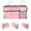 Pink Portable Hanging Storage Bag For Dormitory Bed 1set 2