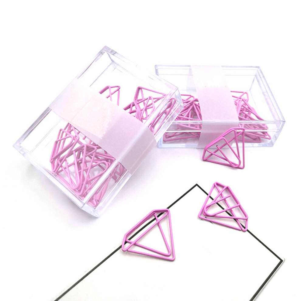 Masteelf  15 Pcs Book Clip Diamond Shape Paper Clips Creative Student-image-OPC-PJT9QQF-NEW