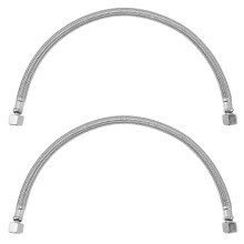 2Pièces Accessoire Compresseur Air Tuyau Pneumatique Acier Inox Argent