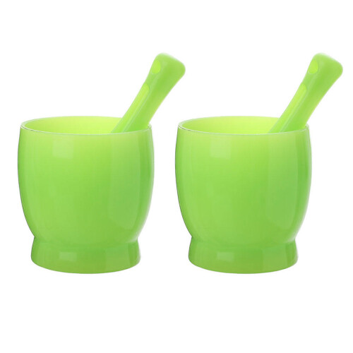 2Sets Light Green ABS Garlic Grinders Manual Masher for Home Kitchen