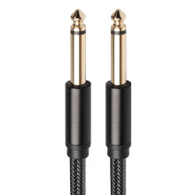 1Stk Langlebiges 6.35mm Audio Kabel Schwarz Noise Shielded Für Gitarre