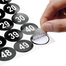 20pcs 1 To 50 Number Stickers Consecutive Number Stickers 1inch -adhesive Decal for Inventory Stora Tw
