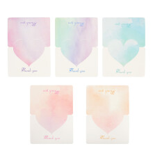 100Pcs Assorted Color Thank You Greeting Cards Durable Paper for Home