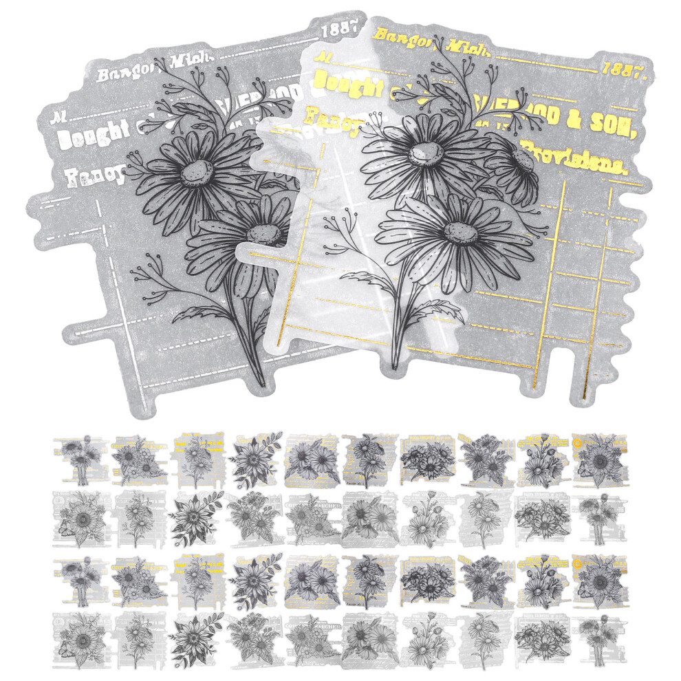 2 Flower Notebook Sticker Flowers Laptop Litmus Paper-image-OPC-PJTBKRS-NEW