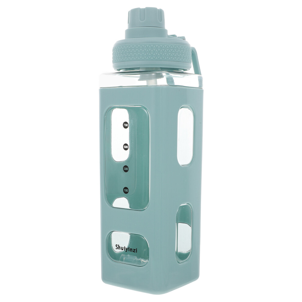 Happyyami Green Compact Plastic Water Jug With Straw Cute Children Bottle