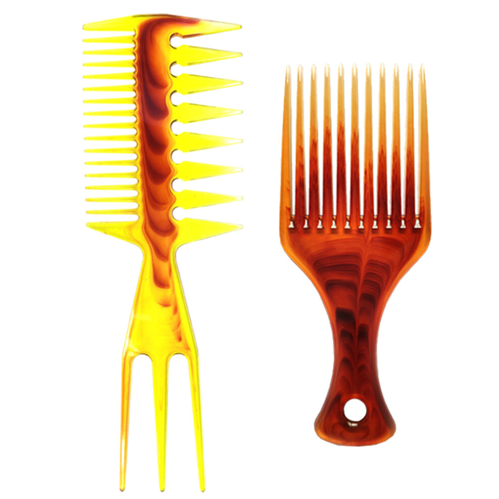 Vaguelly Unisex 2 Pcs Professional Hair Comb Styler Grooming Combs Big Back Brush Man