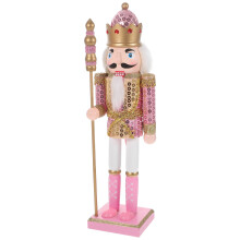 Nutcracker Figures Table Decorations Out Door Toys Ornament Work Pink