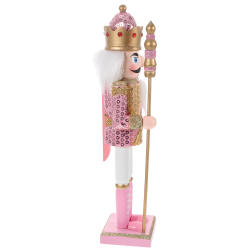 Nutcracker Figures Table Decorations Out Door Toys Ornament Work Pink 1
