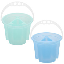 2Pcs Convenient Plastic Brush Washer Daily Use Water Bucket