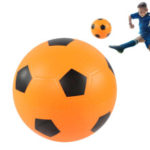 8.5 Inch High Density Soft Football for Indoor Use, Mute Inflatable Toy Ball for Noise-Free Training and Fun, Orange