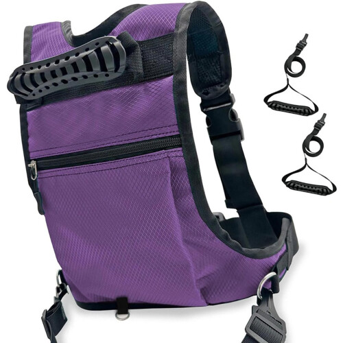 Snowboard Training Gear with Backpack for Kids - Ski Harness System with Absorbent Leash for Safe Skiing 1